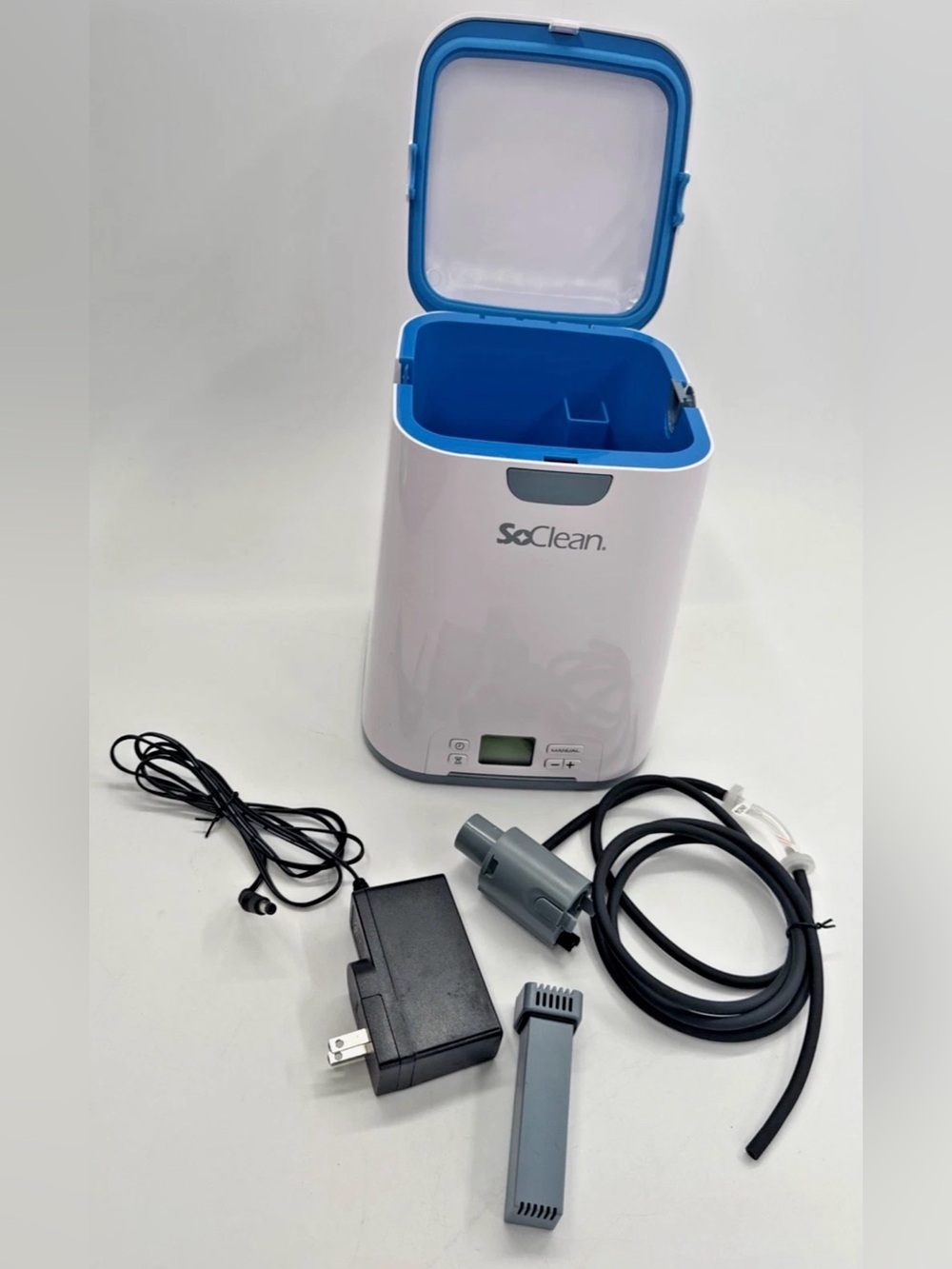 SoClean2 CPAP Cleaner Sanitizer Machine, Power Adapter Cord & Hose SC1200 CLEAN